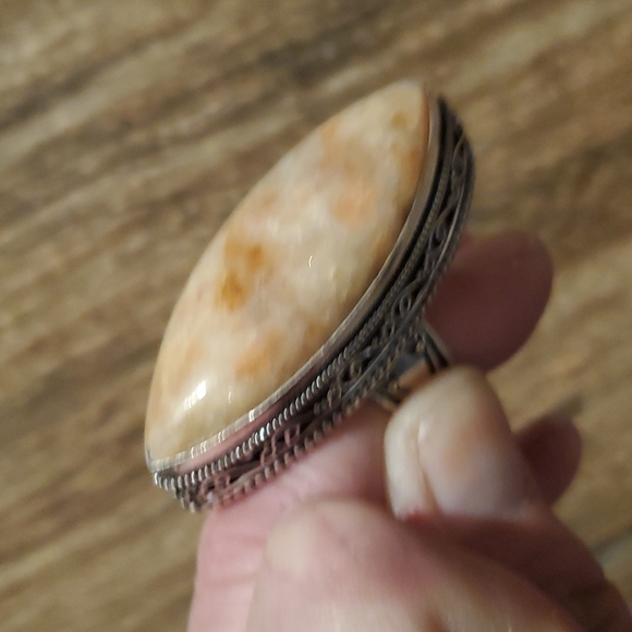 New Huge Sunstone 925 Silver Statement Ring. - Picture 8 of 14